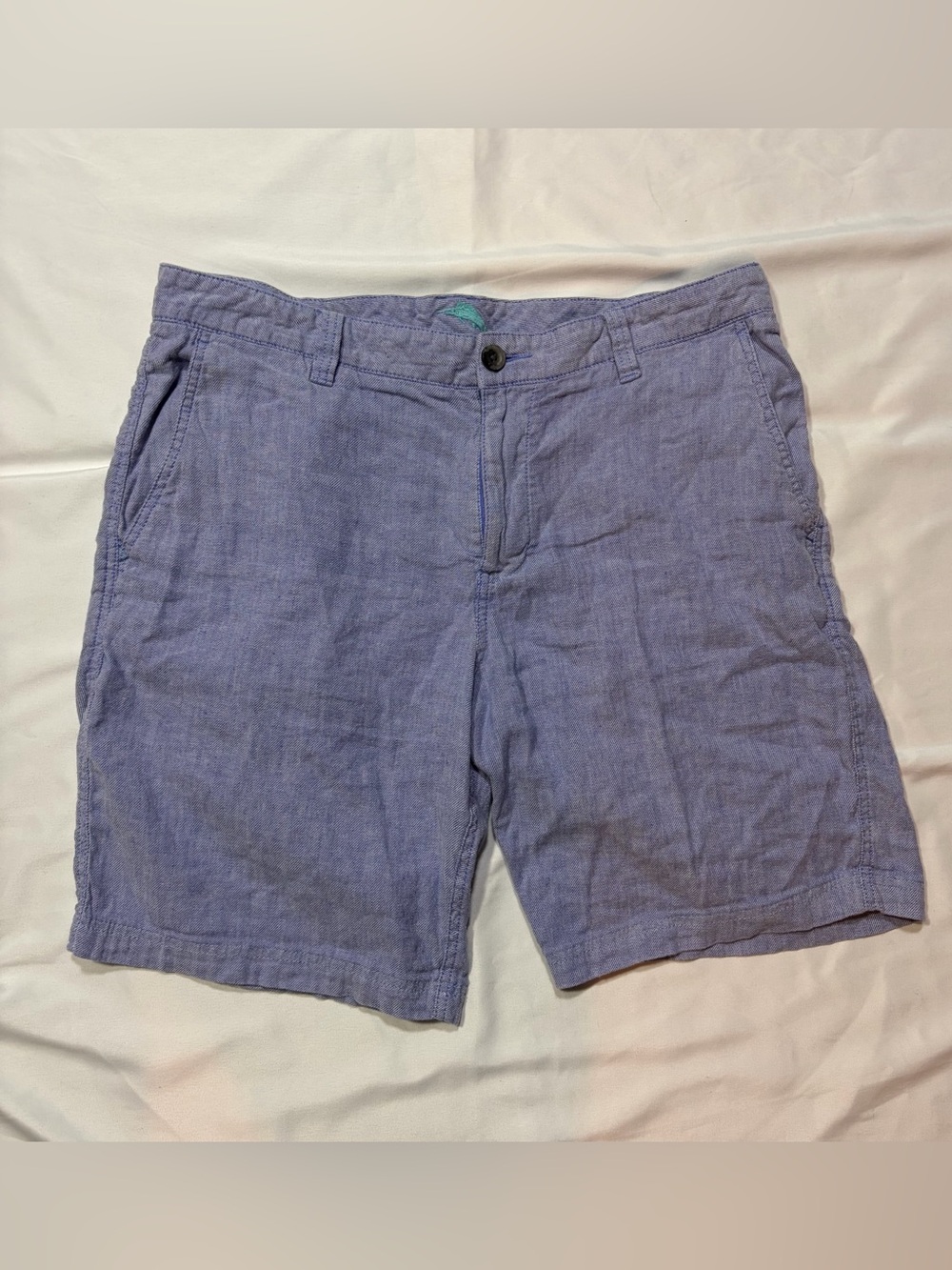 Tommy Bahama Men's Chambray Light Blue Flat-Front Shorts